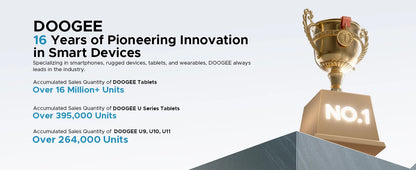 DOOGEE U13 2 IN 1 Tablet PC Android 16 13'' Display 32GB(6GB+36GB) 256GB 11000mAh Battery Quad Speakers UNISOC T7280 Widevine L1