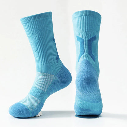 Men's Professional Basketball Training Elite Breathable Quick Drying Towel Bottom Wicking Sweat Sports Pressure Sock