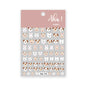 White Bloom Translucent Hollow Butterfly Heart Nail Sticker Press on Nails Decals Hollow Heart Star Moon Shape Sticker Sliders