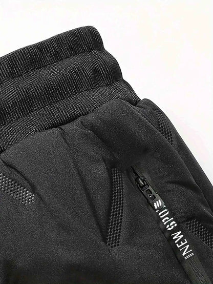 Winter Sweatwear Men Plush Thick Fleece Sweatpant Lambswool Thermal Trousers Casual Pants Waterproof Windproof Warm Cotton Pants