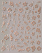 5D Hibiscus Flower Nail Embossed Sticker Acrylic Pink White Gold Petal Leaf Adhesive Decal Butterfly Dragon Floral Elegant Decor