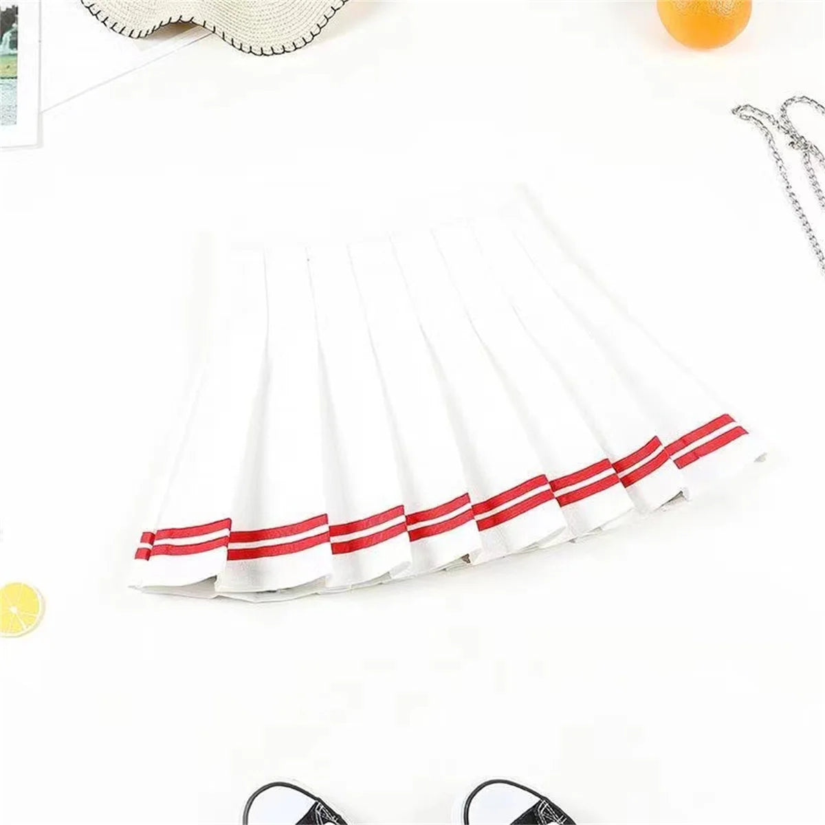 Fashion Preppy Style Pleated Skirts Women 2025 Spring Summer New A Line Short Dress Sweet Girl High Waist Petchwork Skirt Street