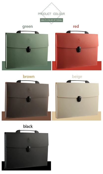 A4 File Folder 13 Layers Fashion Storage Bag Desktop Organizer for School Office Supplies Test Paper Stationery