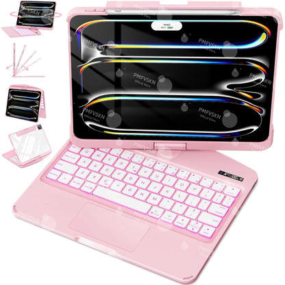 360° Rotate Magic Keyboard For iPad Pro 11 2024 2022 Air 4 5 6 7 For iPad 12.9 13 10th Generation 11th A16 2025 6th 5th 4th Gen