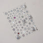 1Pcs 5D Metal Y2K Liquid Love Star Moon Nail Art Sticker Punk Style Silver Clock Heartbeat Heart Slider Romantic Manicure Decals