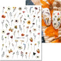 3d Nail Art Decals Elegant White RoyalBlue Roses Flowers Adhesive Sliders Nail Stickers Decoration For Nail Manicure