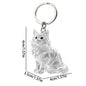 Cute Animal Fur Capsule Keychain, Transparent Cat Hair Bag Pendant, Souvenir Collection and Gift Decorative Accessory
