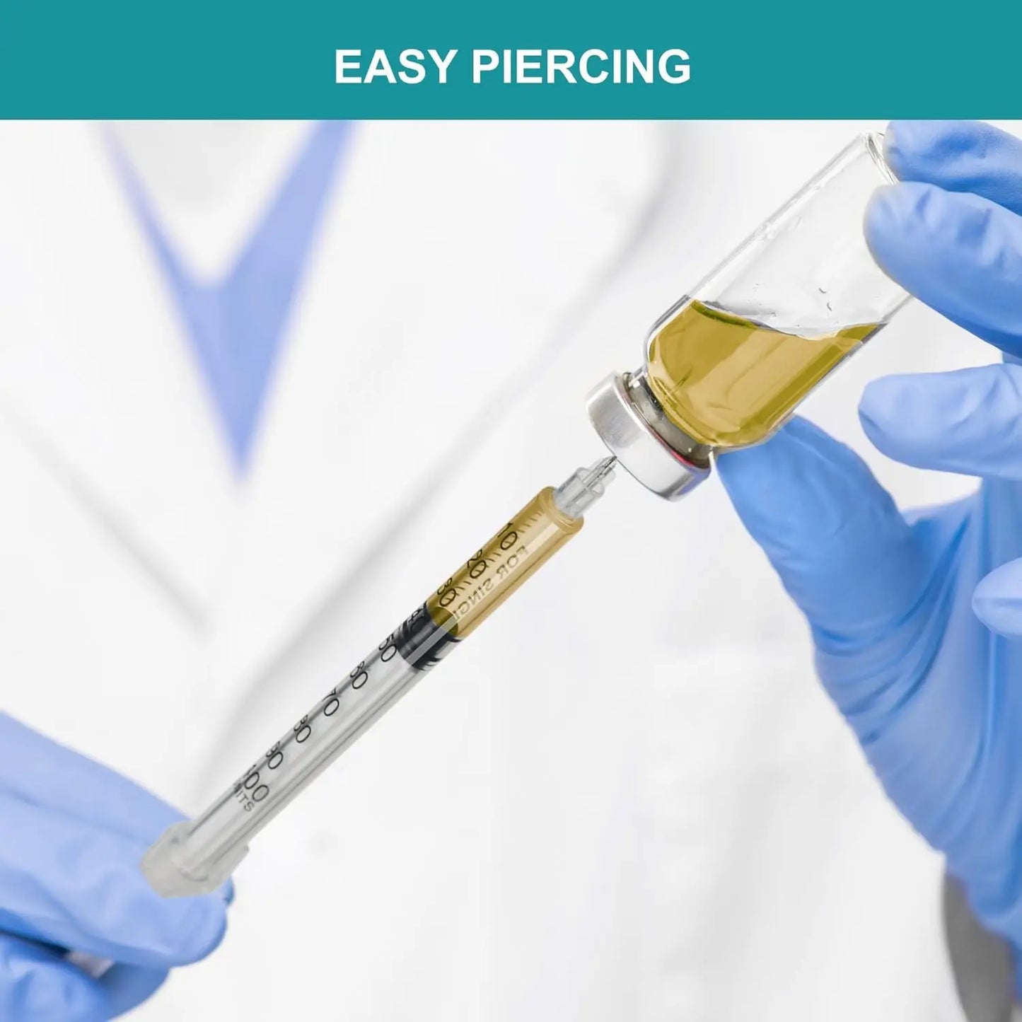 1ml 29G*13Mm Disposable Plastic Veterinary Syringe, Sterile Insulin Syringe with Orange Cap and Needle, Suitable for Pets, Farm Animals, and Laboratory Use.