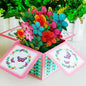 Pop Up 3D Greeting Card Paper Flowers Bouquet Postcard for  Birthday Mothers Father's Day Graduation Wedding Valentine's Day