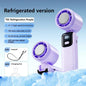 New Ice Cooling Handheld Fan 100 Speeds Turbo Portable USB Desk Fan Foldable/Hangable for Outdoor Fast Chill Ice Compress