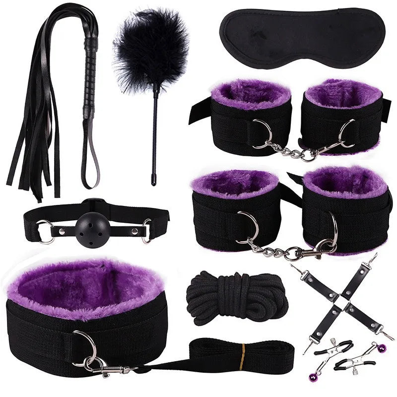 Enchanting SM Plush 10 Piece Set Alternative Plush 7 Piece Set Adult Binding and Binding Toys Flirting Supplies toys