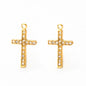 5PCS Zircon Cross Stainless Steel Charms Pendant High Quality Accessories DIY Necklace Bracelet Earring Jewelry Making Materials