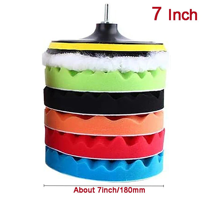 8Pcs Car Polishing Kit Polish Pad 3/7/5 Inch Car Polishing Disc Waxing Sponge Car Polisher Buffing For Car Polisher Accessories