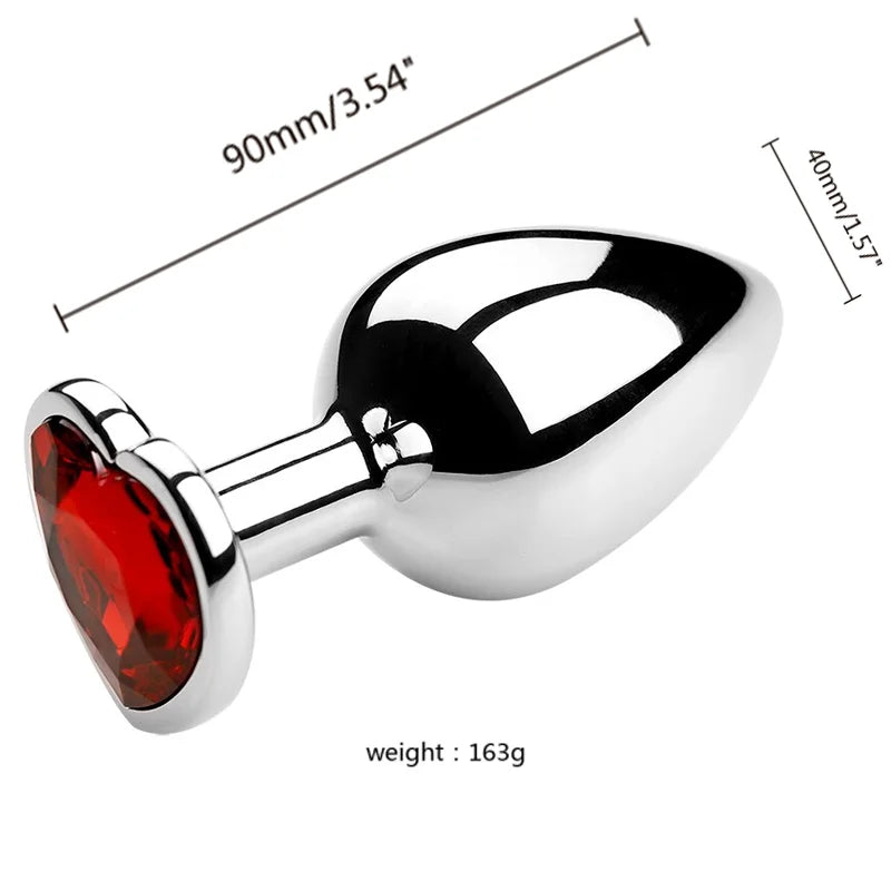 3PCS S/M/L Metal Anal Plug Butt Plug Sex Toy Butt Toy for Women Men Couples Adult Game Masturbator Anal Diamond Sex Shop 18+