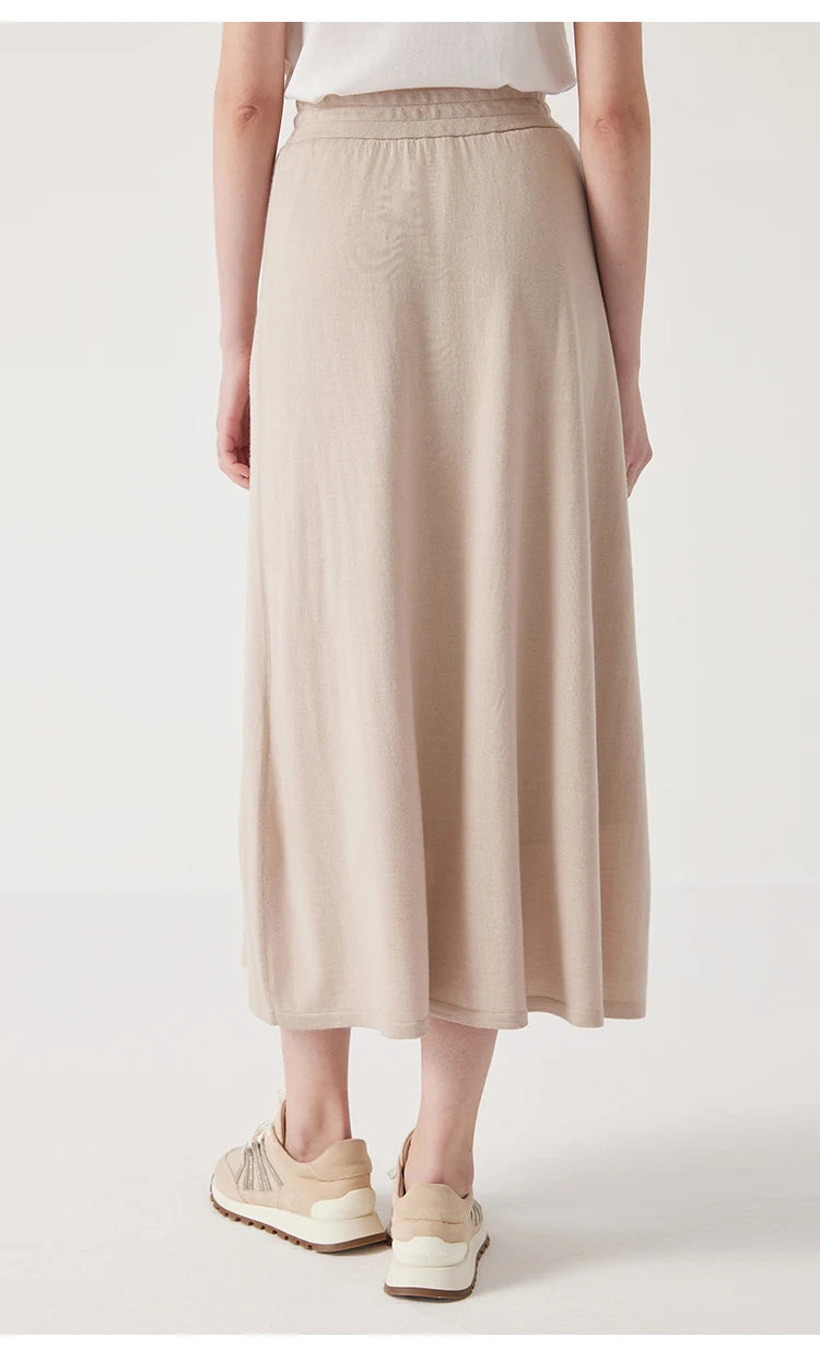 BC1040 Luxurious Clothes Ladies Embroidery Merino Wool Silk Skirts Womens Clothing Elegant Summer