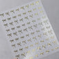 Black White Bow Tie Mini Bowknot Line Rhinestones Gold Silver Laser 5D Self Adhesive Nail Art Decoration Sticker Manicure Decals