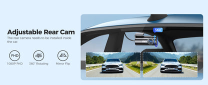 Upgrade AZDOME M550 Pro Dash Cam 4K Front Dashcam Auto 5.8Ghz Wi-Fi GPS G-sensor Car DVR 6 IR Night Vision Parking Monitor