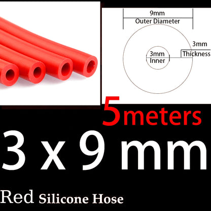 3x9mm Inner Diameter 3mm Thickness 3mm Blue Red Black Car Vacuum Silicone Hose Universal Racing Line Pipe Tube 1/2/3/5/10 meters