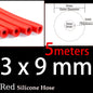 3x9mm Inner Diameter 3mm Thickness 3mm Blue Red Black Car Vacuum Silicone Hose Universal Racing Line Pipe Tube 1/2/3/5/10 meters