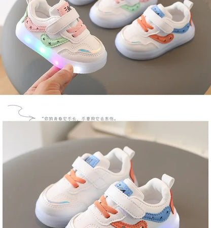 Tenis Children Led Shoe Boys Girls Lighted Sneakers Glowing Shoe for Kids Soft Soled Breathable Casual Infant Toddler Baby Shoes