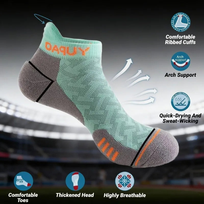 New Men's Professional Sports Short Socks Thick Towel Quick Dry Wicks Fitness Running Ankle Man Gift Breathable Marathon Gym