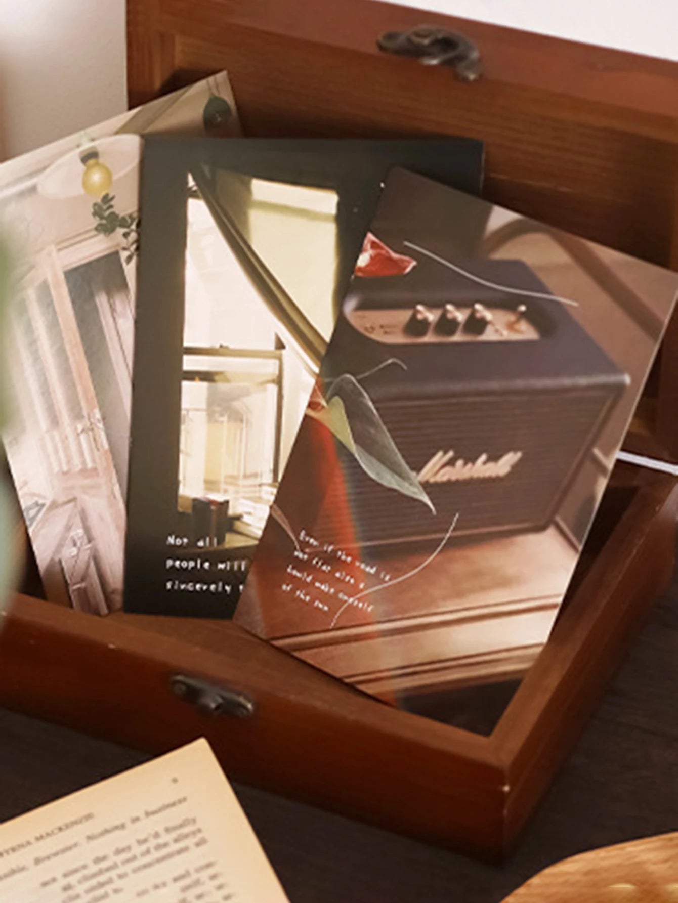 30pcs/pack Lifestyle-Themed Decorative Cards, Various Patterns, for Home Walls and Photo Frames (Includes Stickers)
