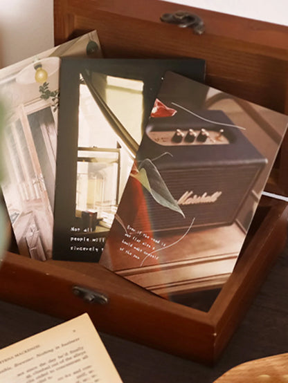 30pcs/pack Lifestyle-Themed Decorative Cards, Various Patterns, for Home Walls and Photo Frames (Includes Stickers)