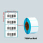 Thermal Paper Label for Warehouse & Logistics - High-Quality Adhesive Labels with Pre-Drilled Holes, Durable Blue，70*40mm