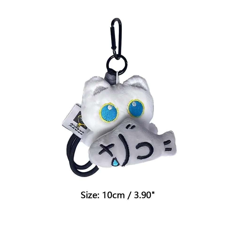 Cute Cartoon Plush Black Cat Keychain Bag Pendant Decoration Kawaii Stuffed Doll Toy Car Keyring Accessories Couples Gift