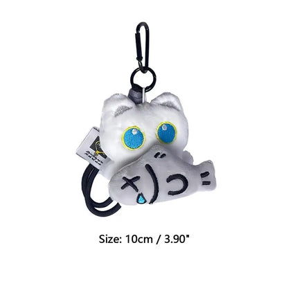 Cute Cartoon Plush Black Cat Keychain Bag Pendant Decoration Kawaii Stuffed Doll Toy Car Keyring Accessories Couples Gift