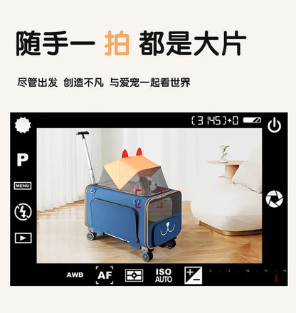 Pet Go out Trolley Portable Shoulder Bag Small Dog Cat Carrier Travel-friendly Pet Transport