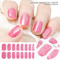 1Sheet Cured Gel Nail Strips Sticker Long-Lasting Nail Polish Strips Wraps Full Cover Gel Nail Art Stickers UV/LED Lamp Required