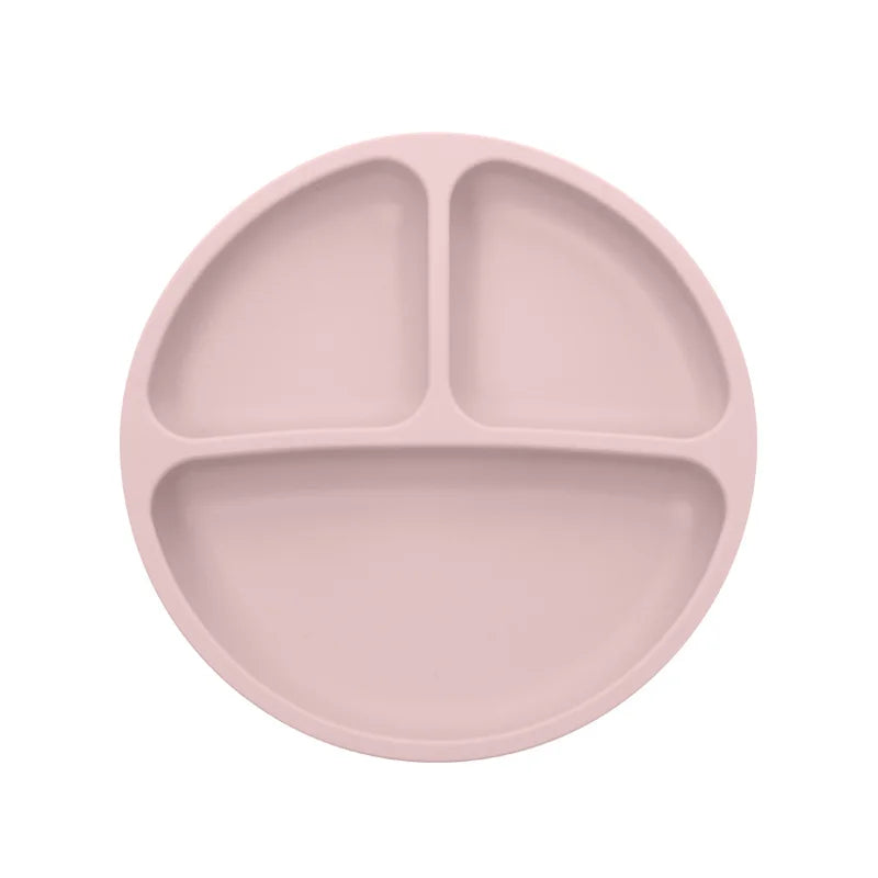 Baby Silicone Suction Cup Bowl Cute Bear Design Macaron Color 100% Food Grade Silicone BPA Free Double plate design for meals