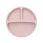 Baby Silicone Suction Cup Bowl Cute Bear Design Macaron Color 100% Food Grade Silicone BPA Free Double plate design for meals