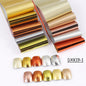 10pcs Metallic Nail Transfer Foils Mirror Gold Silver Purple Starry Paper Gel Polish Transfer Sticker DIY Pattern Manicure Decor