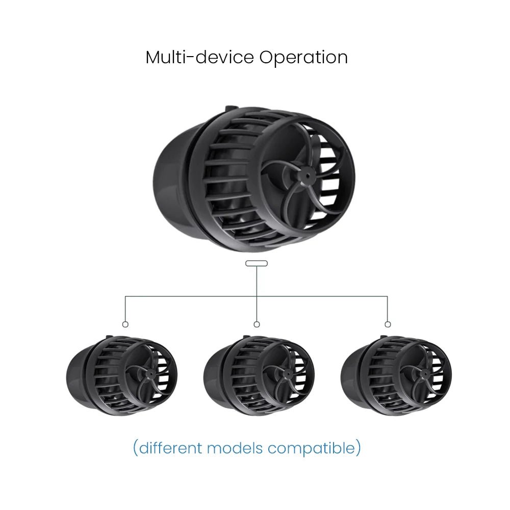 Jecod Jebao Dmp-5/15/25/35/45 New Smart Bluetooth App Control Cordless Aquarium Wavemaker Pump Freshwater Saltwater Fish Tank