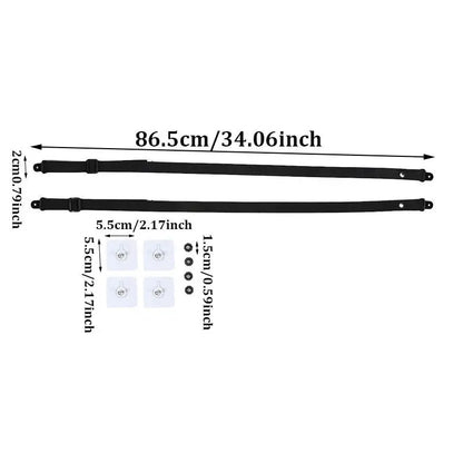 2 Pcs  Adjustable TV Safety Straps,No-Drill Adhesive Anti-Tip Furniture Anchors For Baby Proofing,Flat Screens Fix To Wall