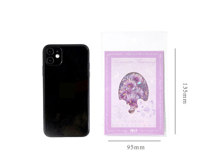 30pcs PET Transparent Stickers Plant Flowers Decorative Labels Scrapbooking Collage Material Diary Stationery Supplies