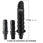 1pc Black Silicone Massage Head, Fascia Gun Massage Head, With Multiple Uses, Including Three Interfaces, Used For Fascia Gun