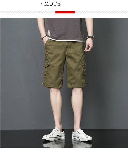 Men's Summer Military Camouflage Shorts Casual Cotton Camo Loose Cargo Shorts Male Bermuda Camuflada Plus Size 5XL