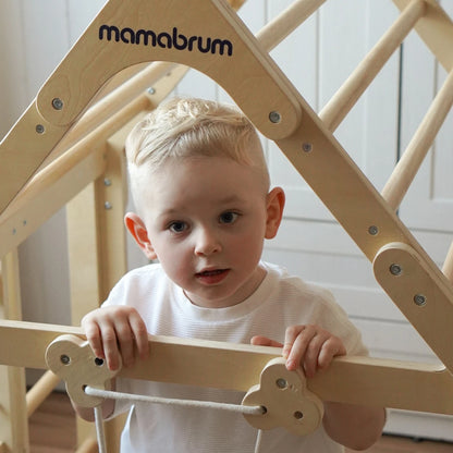 Mamabrum Large Wooden Square Play House Climbing With Slide Ladder for Children 3 + Montessori Large Motorite