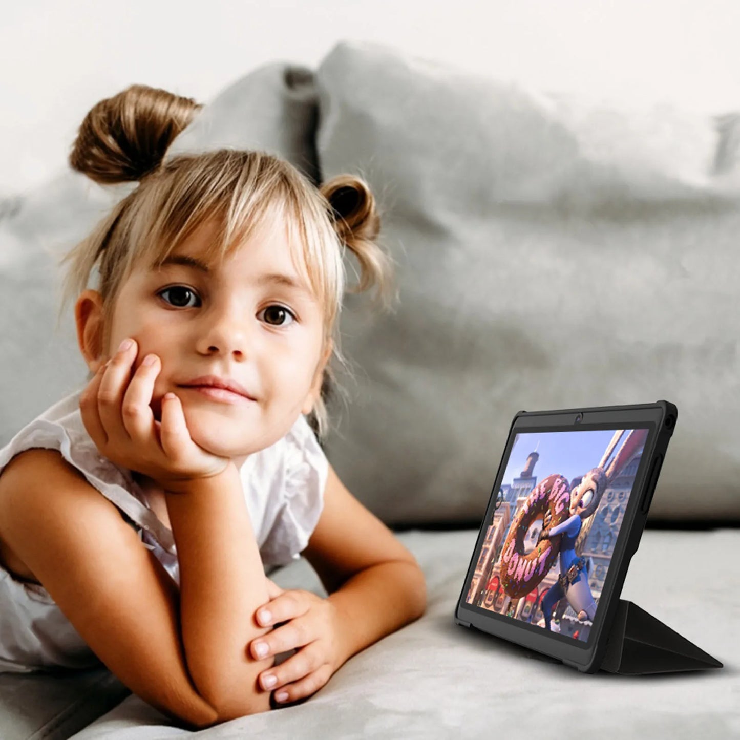 Pritom 7 Inch Tablet PC, Quad Core Android 13, 4GB(2+2GB Virtual) RAM 32GB ROM, WiFi, Dual Camera, USB C, with Leather Case