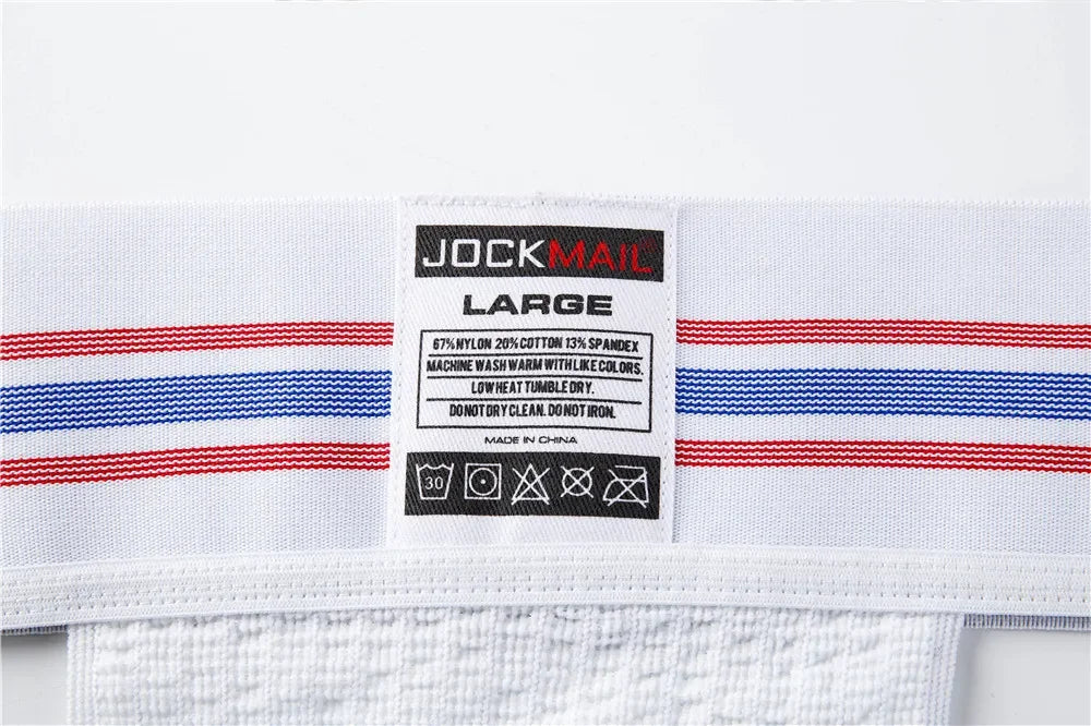 JOCKMAIL Men's Underwear Men Sexy Briefs Jockstrap Pouch Cuecas Man Cotton Panties Thongs Mesh Underpants Gay Slip Homme Srting