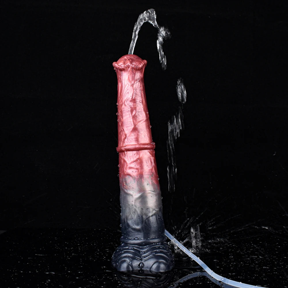 NNSX Horse Squirting Anal Plug Dildo Ejaculation Penis with Strong Sucker G-spot Stimulation Silicone Erotic Sex Toys For Woman