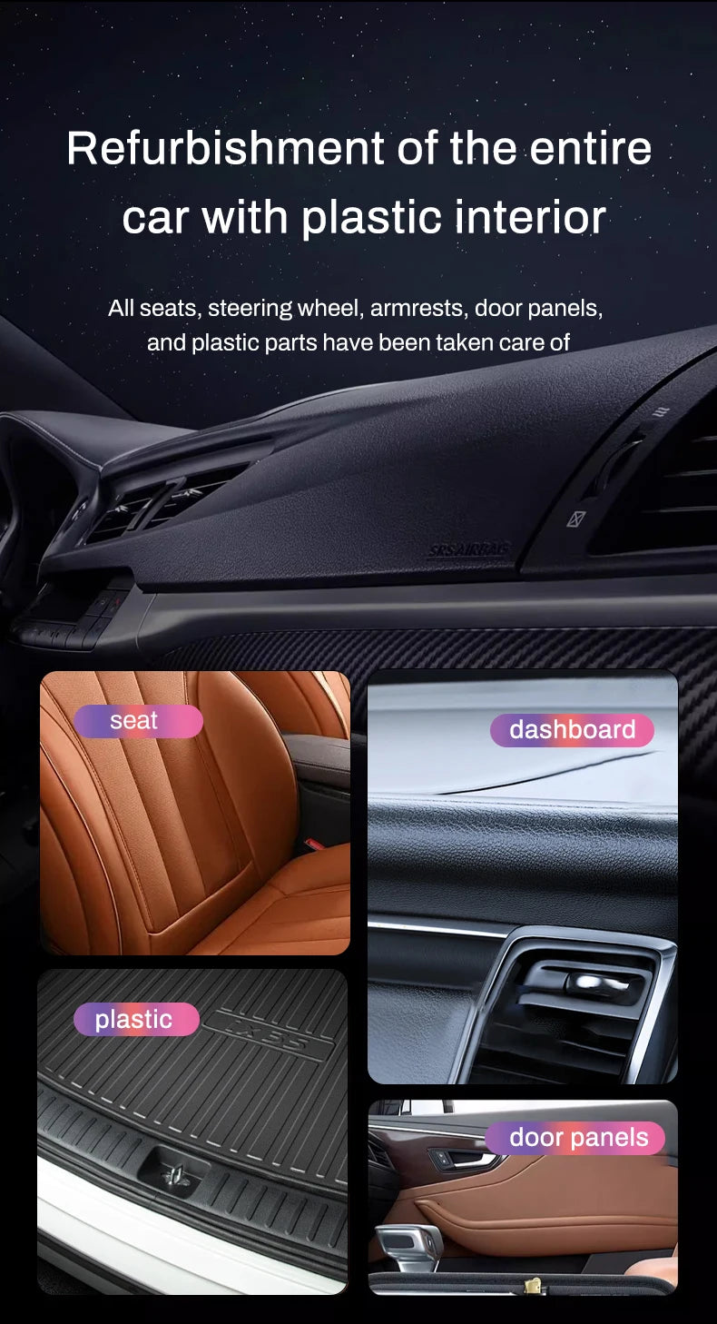 Car Plastic Restorer Back To Black Gloss Car Cleaning Products Plastic Leather Restore Polish And Repair Coating G3 PLASTORATION