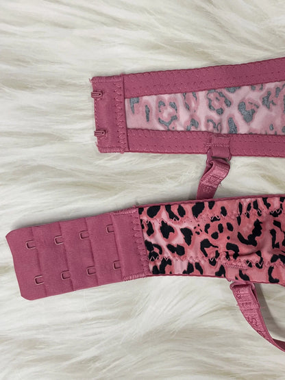 Diana Rose Leopard print Push Up Bra For Women With steel ring B Cup Bra Lady's Underwear High Quality