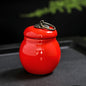 C18 Mini Ceramic Memorial Pet Urn Portable Airtight Container for Dog Cat Ashes Pet Hair Tiny Keepsake Storage Memorials Gifts