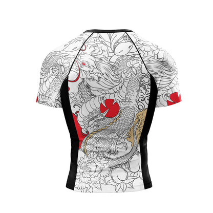Cody Lundin New Designs Customized Short Sleeves Polyester Stretchy Rash Guards Shorts MMA BJJ Sets With Rubber Waistband