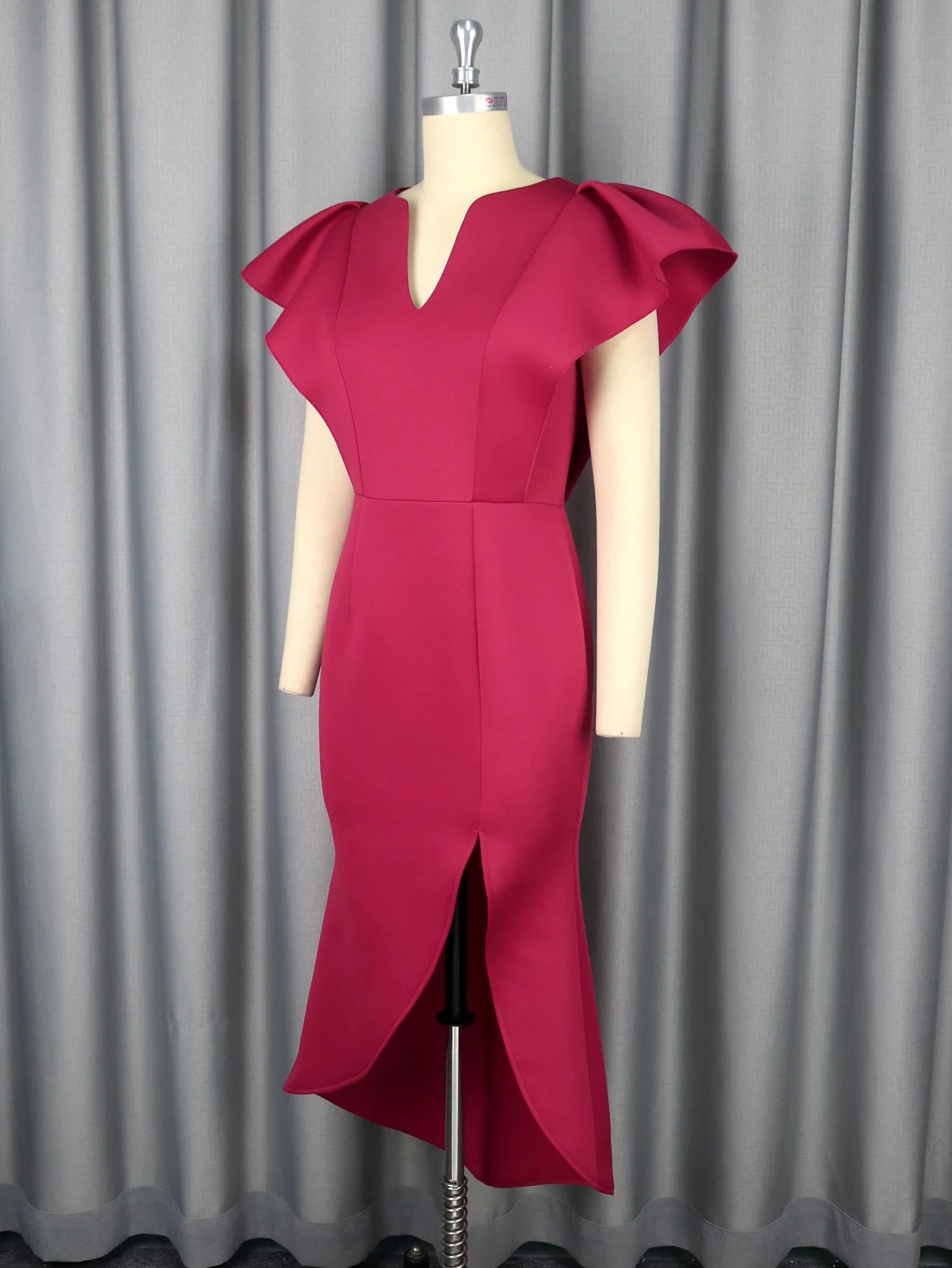 dresses for women's dress V-neck short-sleeved evening dress with ruffled edges summer formal prom elegant party dresses hxy303