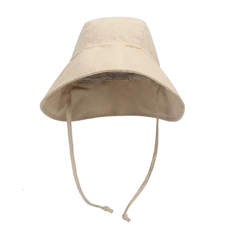 Baby SunHat Summer Boys Girls Bucket Hat Kids Cotton UV Travel Hats Child Big Brim Outdoor Beach Caps Fashion Casual Panama Cap